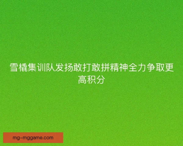 雪橇集训队发扬敢打敢拼精神全力争取更高积分