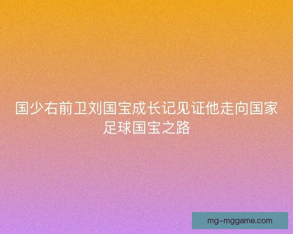 国少右前卫刘国宝成长记见证他走向国家足球国宝之路 国少右前卫刘国宝成长记见证他走向国家足球国宝之路